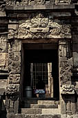 Prambanan - Candi Lara Jonggrang, Shiva Temple, doorways surmounted by a kala head that give access to the inner chambers 